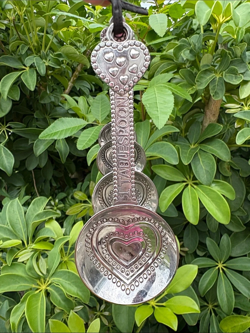 Silver Heart-Themed Measuring Spoon Set